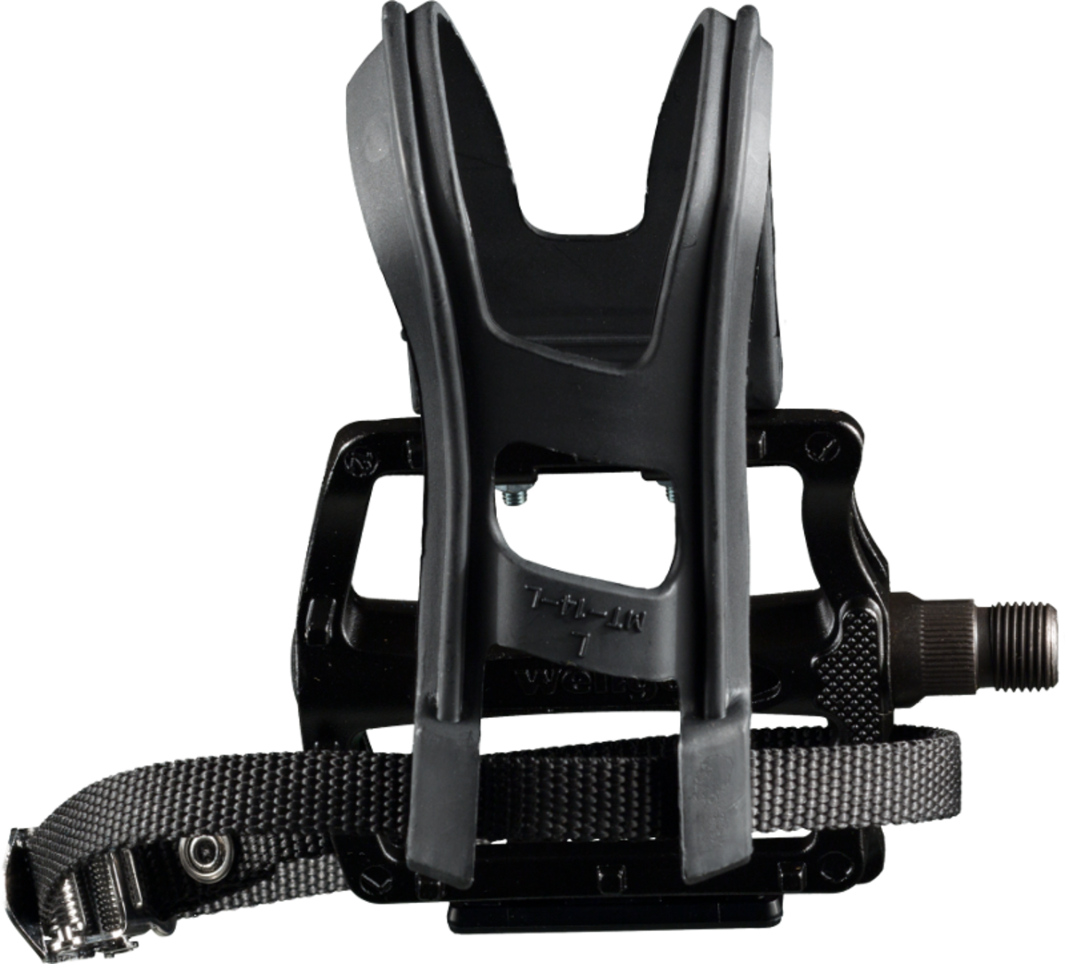 Wellgo B133 Alloy Large Platform Pedal Set with Clip & Strap